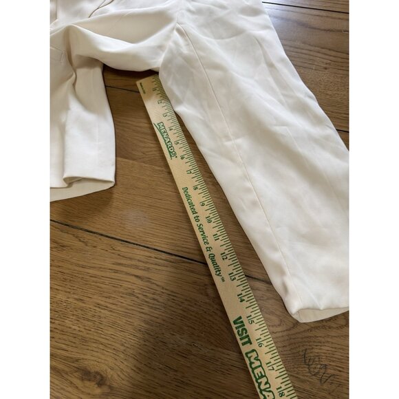 Skies Are Blue Blazer Off White Scalloped Size 2X Open Front Career Jacket NWT - Picture 9 of 16